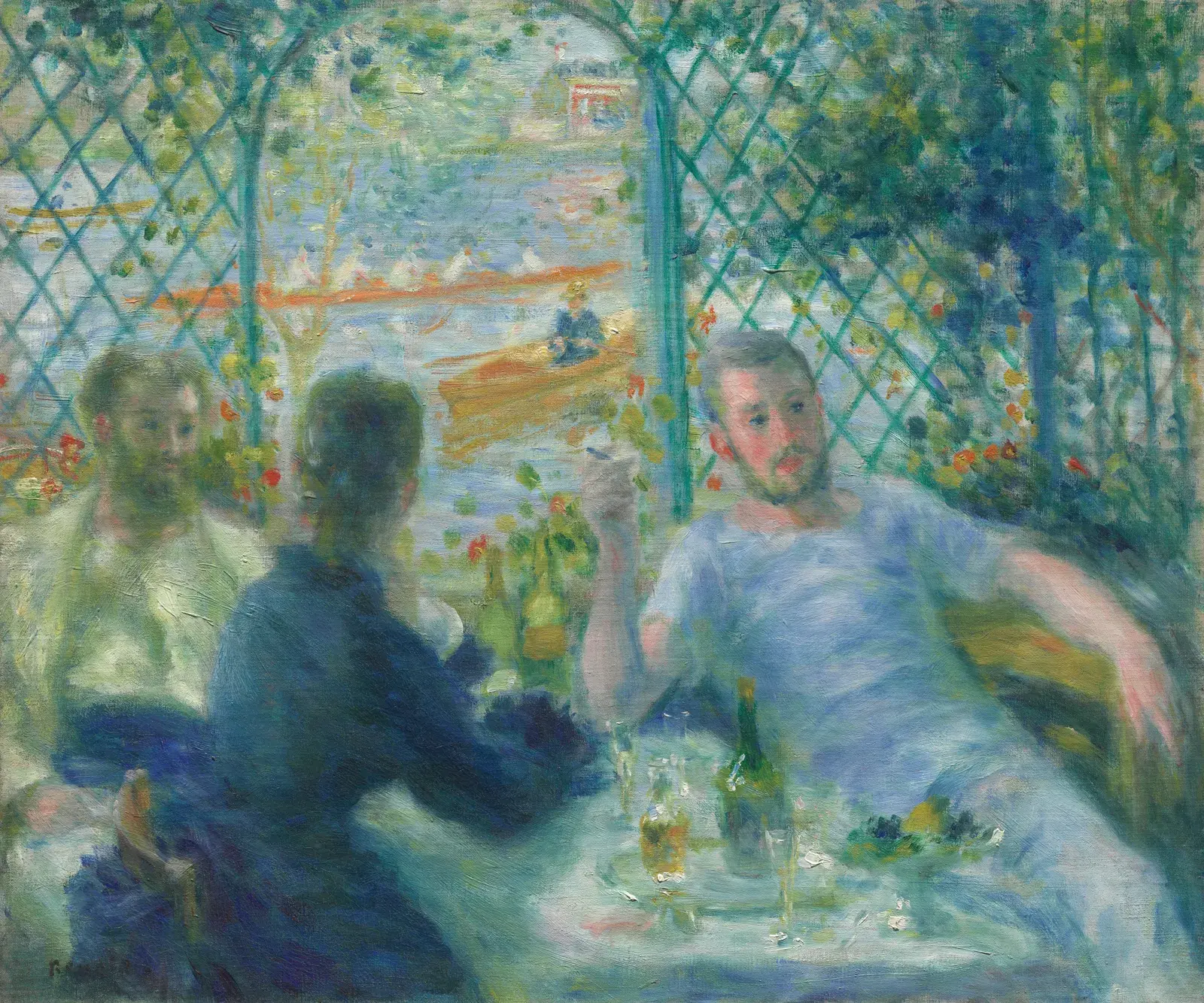 Lunch at the Restaurant Fournaise by Pierre-Auguste Renoir; 1875