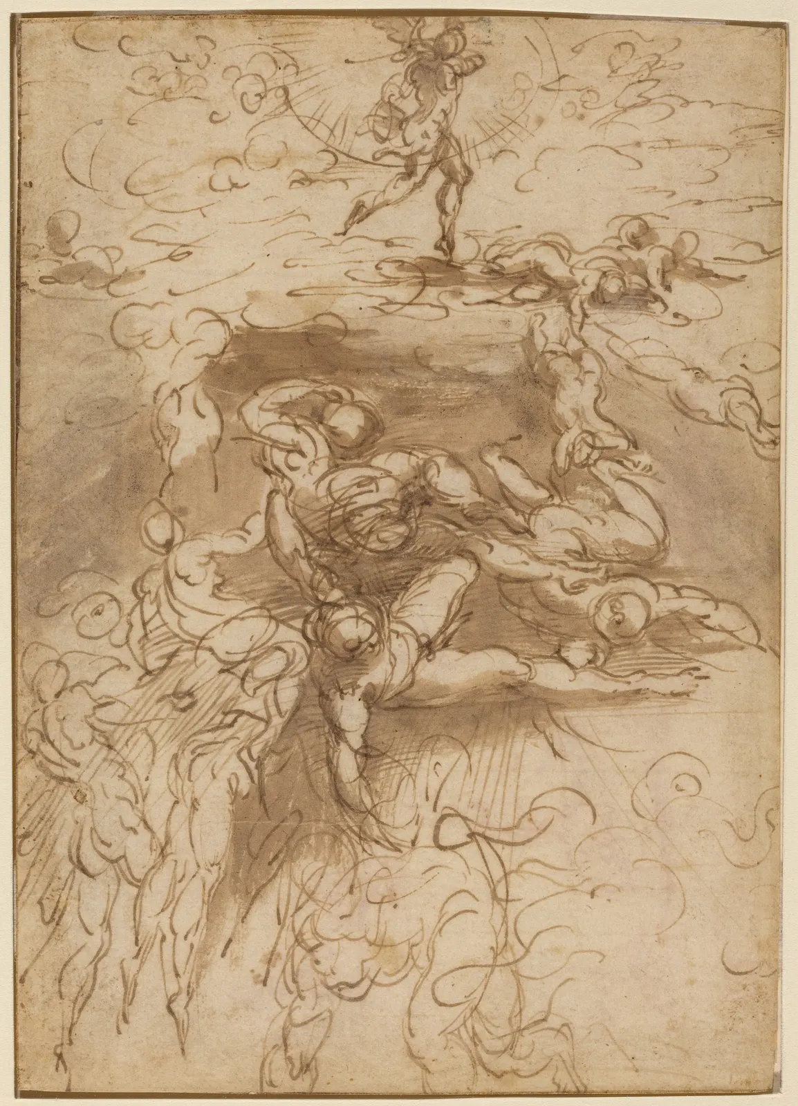 The Fall of the Rebel Angels by Parmigianino; 1524