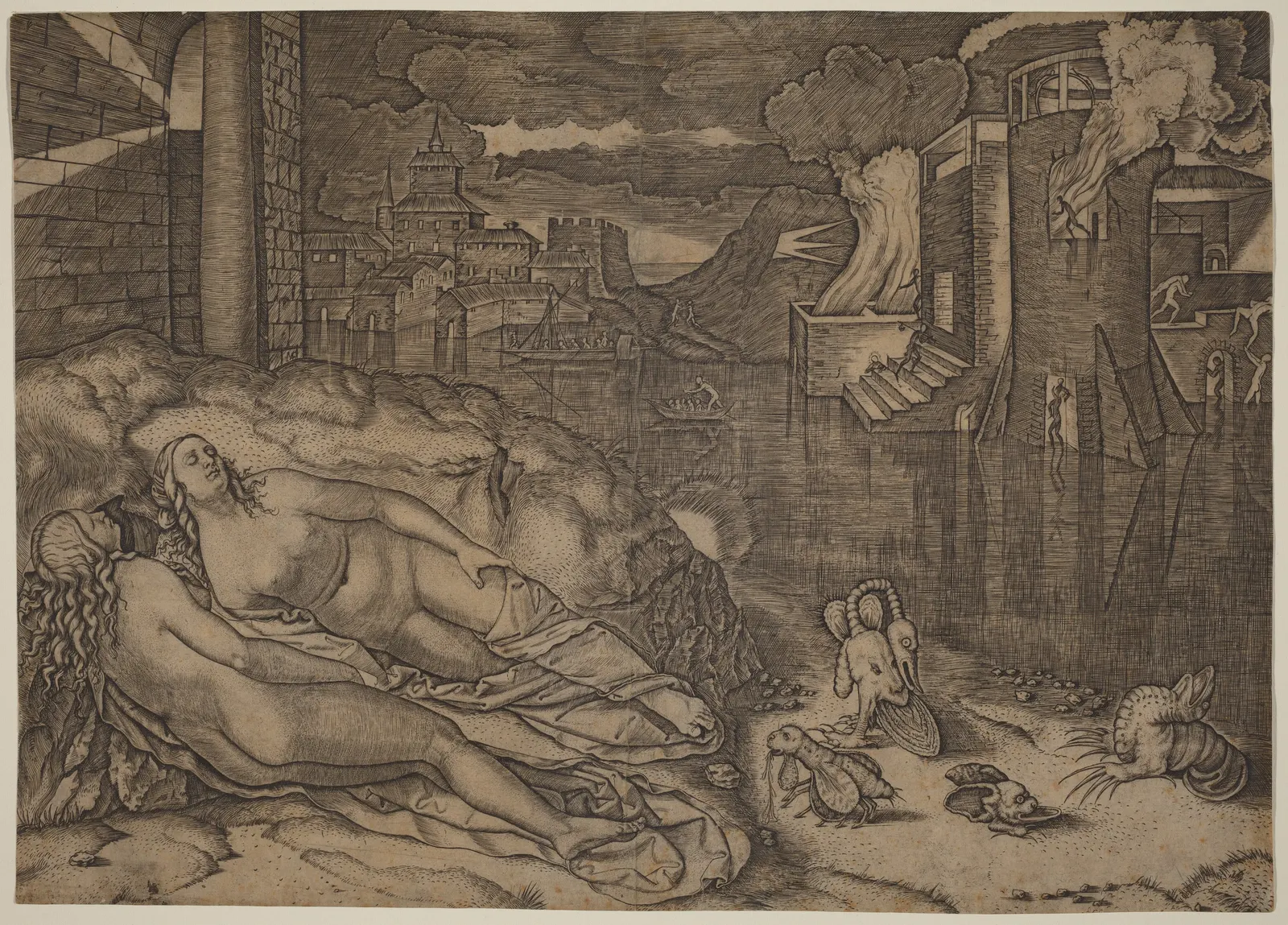 Raphael's Dream by Marcantonio Raimondi; 1500